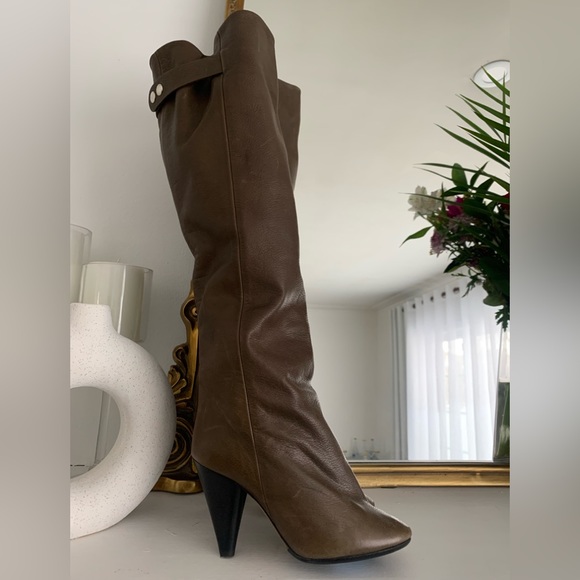 Isabel Marant Shoes - Isabel Marant Brown Leather Knee High Boots Size 36